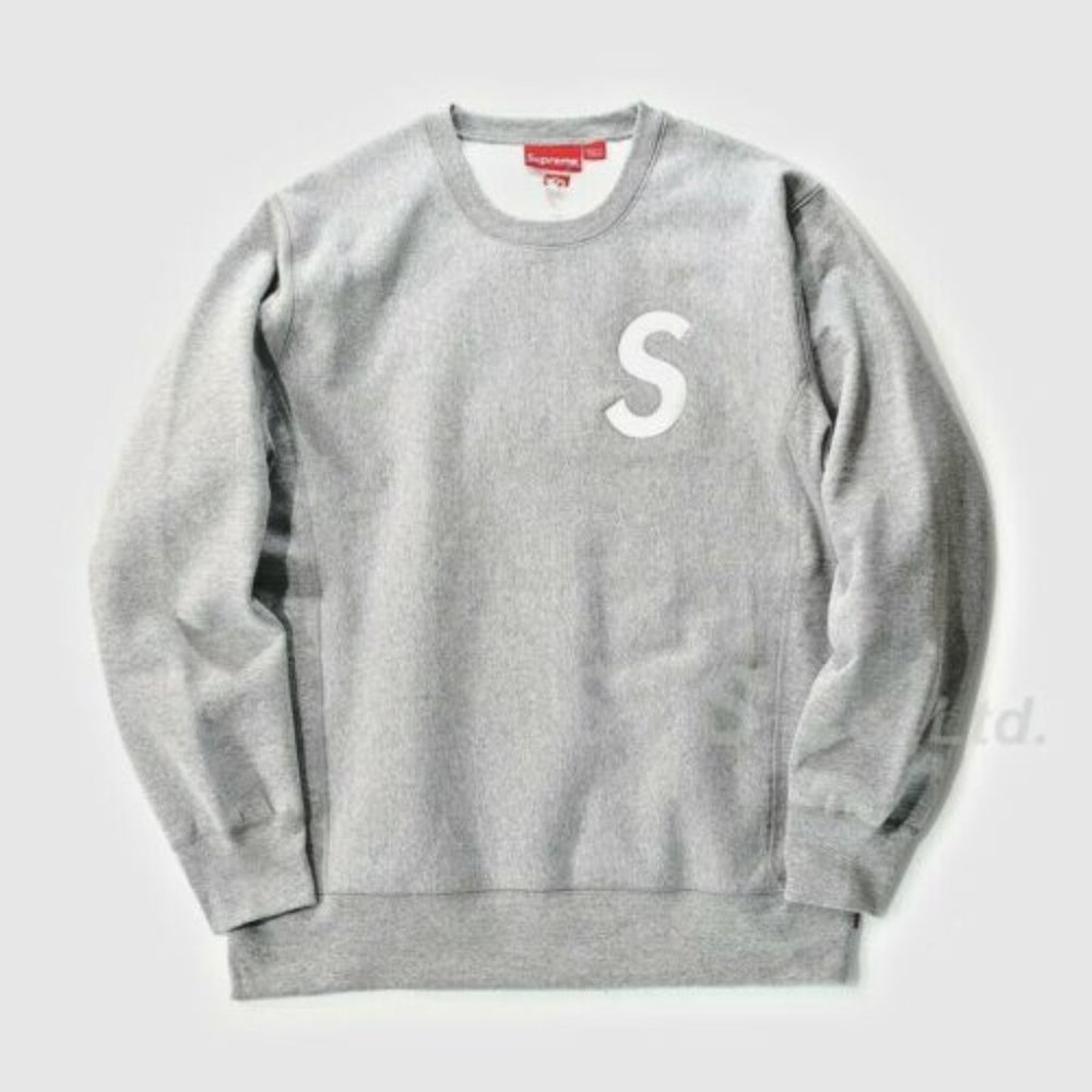 Supreme S Logo Crewneck (Grey) FW 16 M